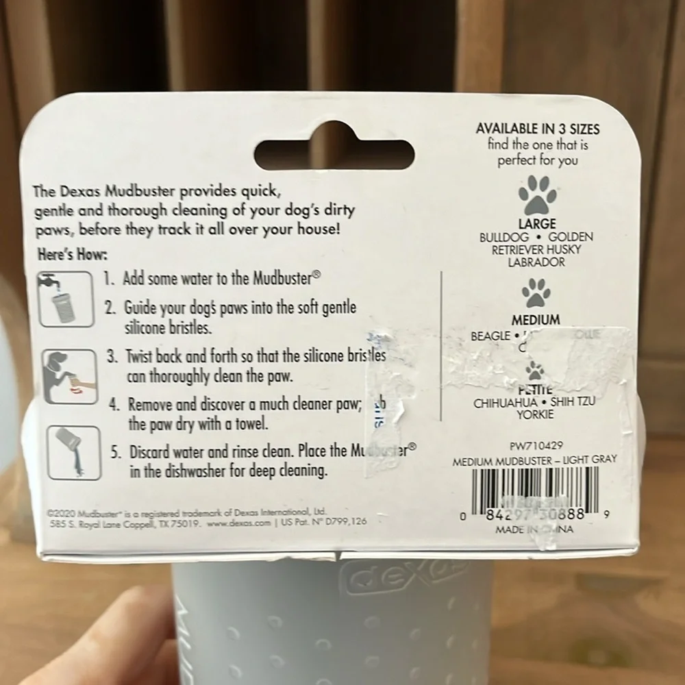 Dexus Mudbuster Gentle Paw Washer Dogs NWT Medium Dogs Portable